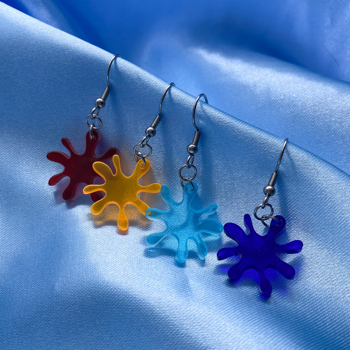 4 Piece Paint Splatter Earrings – Lapis Lily