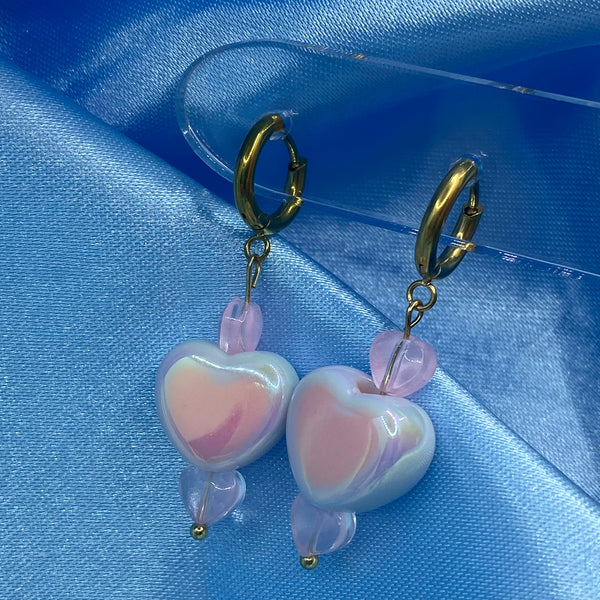 Dreamy Heart Hoop Earrings