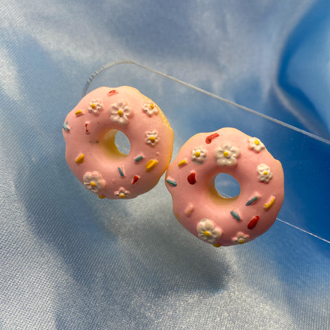 Pink Donut Studs