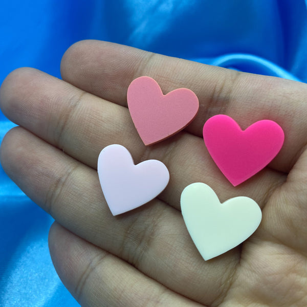 Acrylic Heart Studs