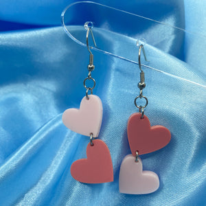 Double Heart Earrings