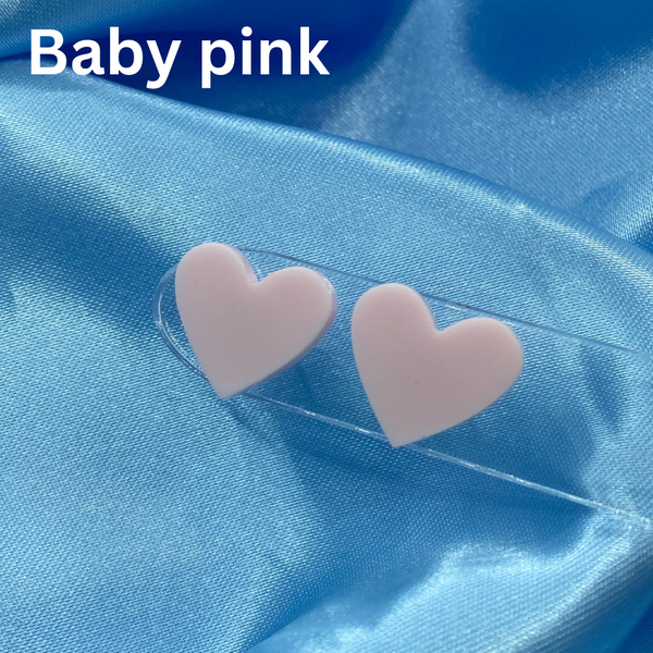 Acrylic Heart Studs