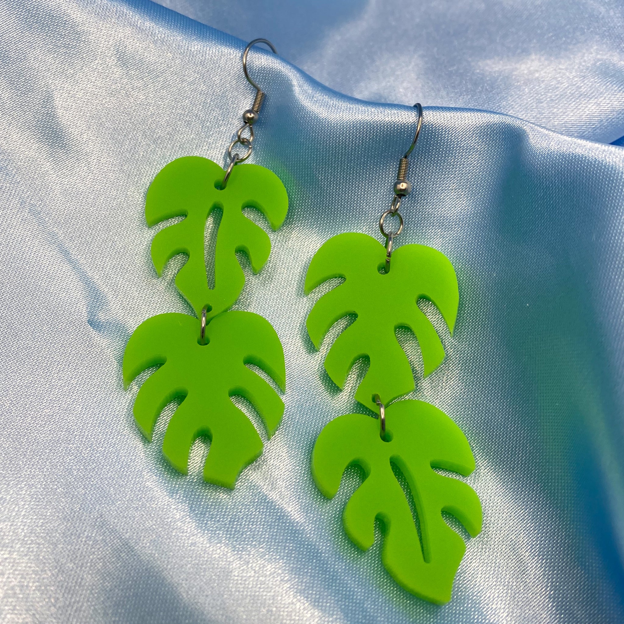 Monstera Plant Earrings